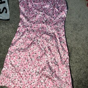 Pink Floral Dress 👗